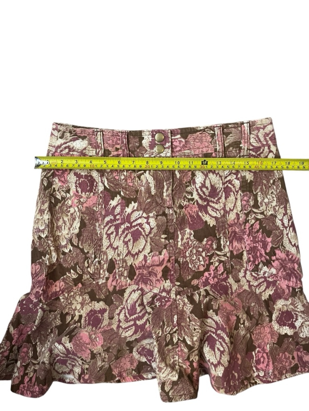 Ann Taylor LOFT Floral Mini Skirt Size 6 Ruffle Hem Boho Feminine - Picture 7 of 8